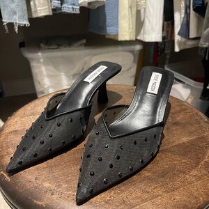 Steve Madden Black Embellished Heels